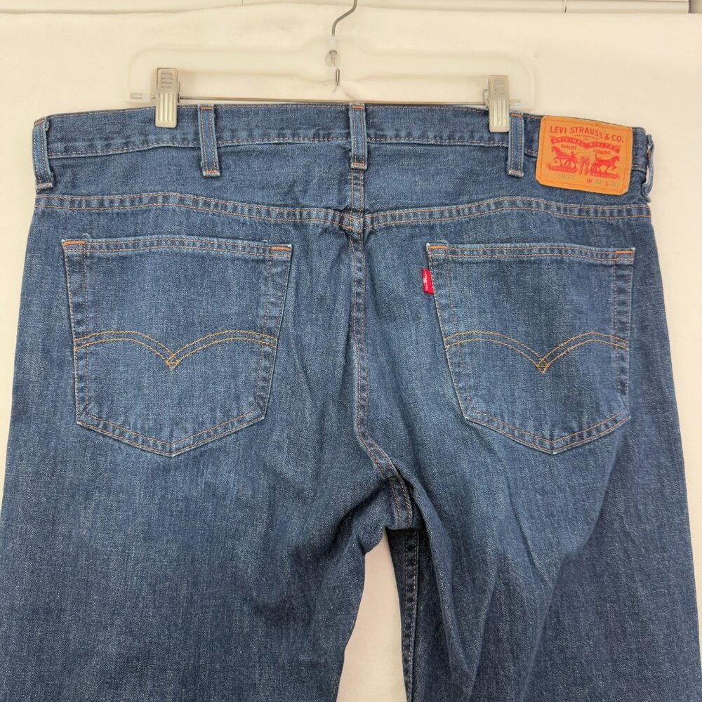 Levis 569 Jeans Mens 38x30 (40x29) Blue Loose Fit Straight Leg Whisker - Picture 12 of 13